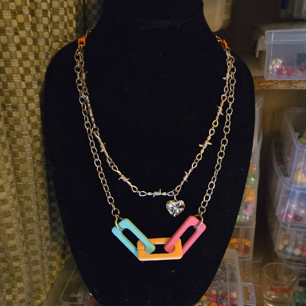 Multicolor Chain Necklace